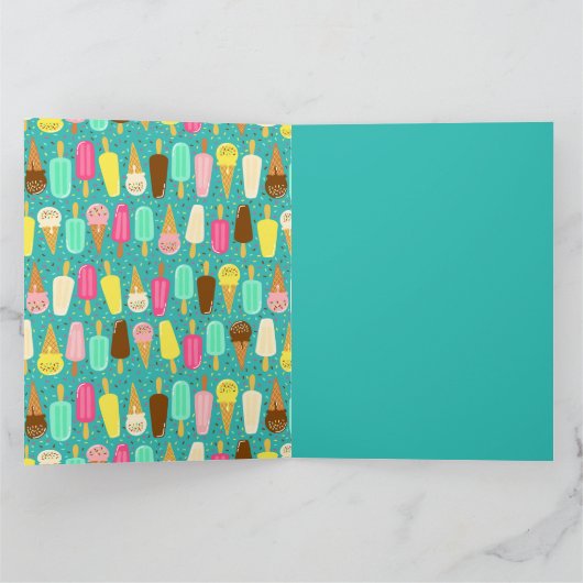 Colorful Ice Cream Pattern Dopamine Design  カード (内部)