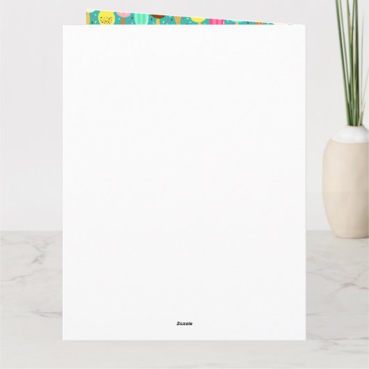 Colorful Ice Cream Pattern Dopamine Design  カード (裏面)