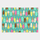 Colorful Ice Cream Pattern Dopamine Design  ラッピングペーパーシート (正面3)