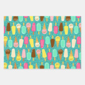 Colorful Ice Cream Pattern Dopamine Design  ラッピングペーパーシート (正面2)