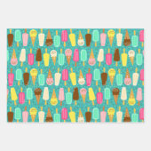 Colorful Ice Cream Pattern Dopamine Design  ラッピングペーパーシート (正面)