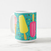 Colorful Ice Cream Pattern Summer  コーヒーマグカップ (正面左)