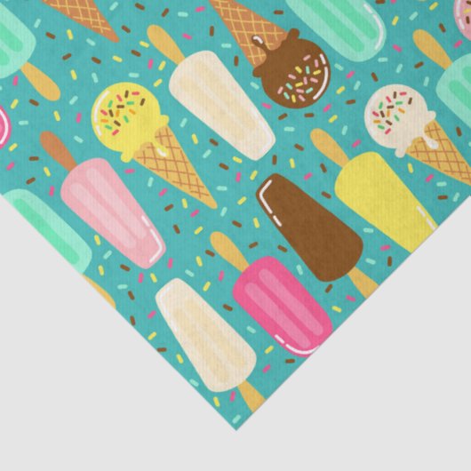Colorful Ice Cream Pattern Summer  薄葉紙 (詳細)