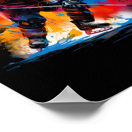 Colorful Ice Hockey  ポスター (角)