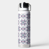 Colorful IkatFloral Motif Pattern ウォーターボトル (背面)