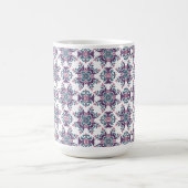 Colorful IkatFloral Motif Pattern コーヒーマグカップ (中央)