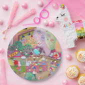 Colorful Illustrated Paper Plates ペーパープレート (パーティー)