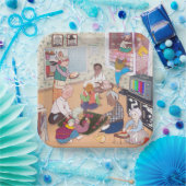 Colorful Illustrated Paper Plates ペーパープレート (パーティー)