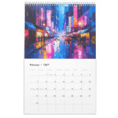Colorful Impasto Art Calendar カレンダー (2月 2027)