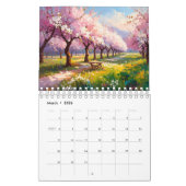 Colorful Impasto Art Calendar カレンダー (3月 2026)