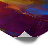 Colorful Impressionist Dove of Peace with Olive Br ポスター (角)