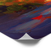 Colorful Impressionist Mediterranean Door Painting ポスター (角)