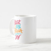 Colorful Inspirational Coffee Mug コーヒーマグカップ (正面左)