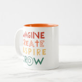 Colorful Inspirational Creativity Artist Mug ツートーンマグカップ (正面左)