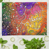 Colorful Inspirational Friendship Words Kitchen To キッチンタオル (折り畳み)