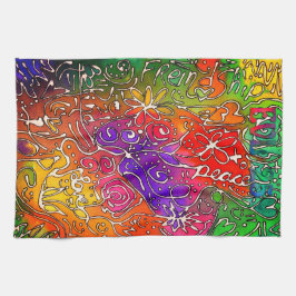 Colorful Inspirational Friendship Words Kitchen To キッチンタオル