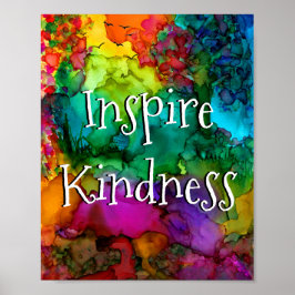 Colorful Inspire Kindness Typography Poster ポスター