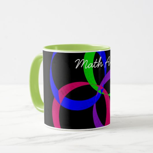 Colorful Interchange Geometric Math Art Coffee Mug マグカップ (正面左)