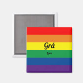 Colorful Irish Gay Pride Flag Magnet マグネット (正面/裏面)