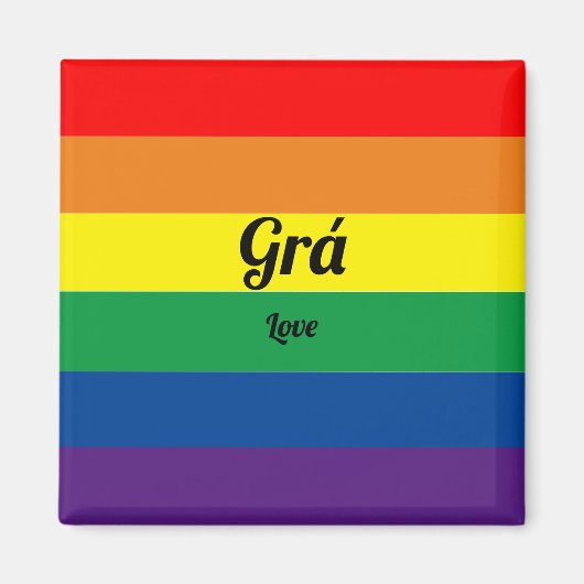 Colorful Irish Gay Pride Flag Magnet マグネット (正面)