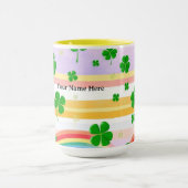 Colorful Irish Shamrock Seamless Pattern マグカップ (中央)