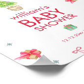 Colorful It's Cold Outside Baby Shower Welcome ポスター (角)