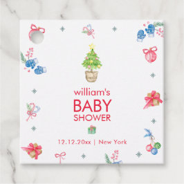 Colorful It's Cold Outside Winter Baby Shower  フェイバータグ