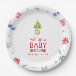 Colorful It's Cold Outside Winter Baby Shower  ペーパープレート