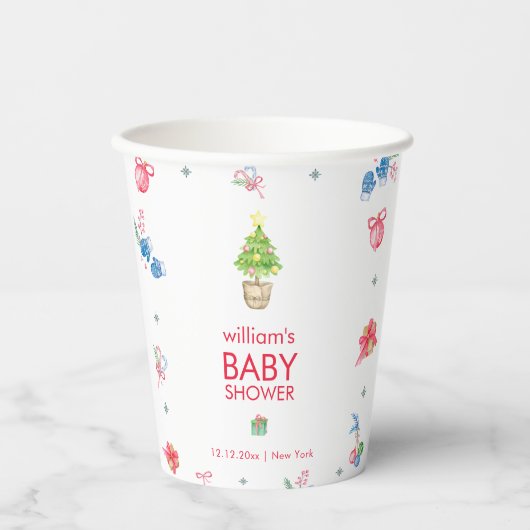 Colorful It's Cold Outside Winter Baby Shower  紙コップ (正面)