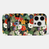Colorful Japanese Floral Pattern Monogrammed Case-Mate iPhoneケース (裏面 (横))