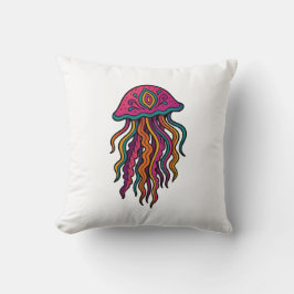 Colorful Jellyfish Throw Pillow クッション