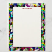Colorful Jumble Stationery Paper レターヘッド (正面/裏面)
