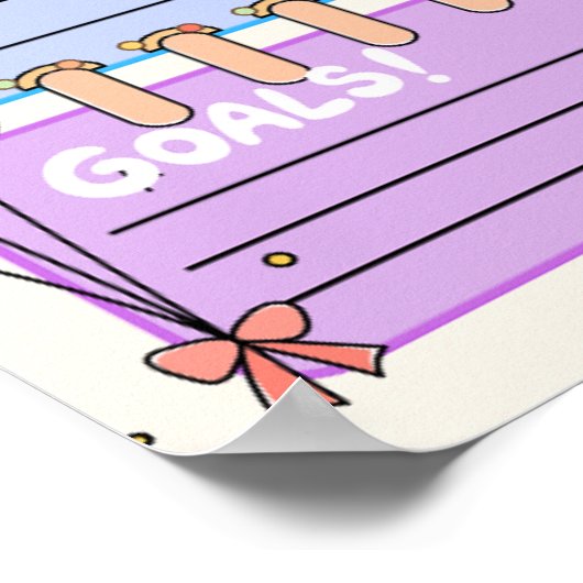 colorful kawaii daily planner ポスター (角)