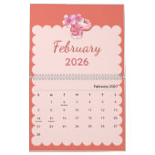 Colorful Kawaii Seasons Each Month カレンダー (2月 2027)