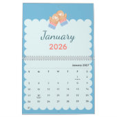 Colorful Kawaii Seasons Each Month カレンダー (1月 2027)