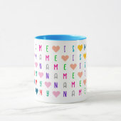 Colorful Kids 16 Personalized Letters or Numbers マグカップ (中央)