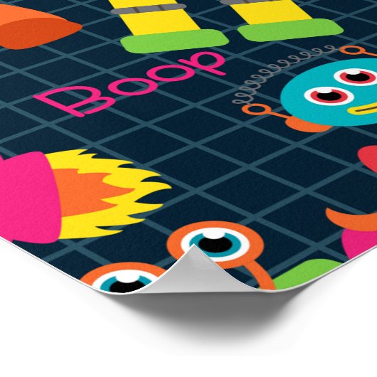 Colorful Kids Robot ポスター (角)