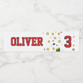 Colorful kids video game birthday ペットボトルラベル (シングルラベル)