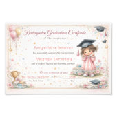 Colorful Kindergarten Graduation Certificate  フォトプリント (正面)