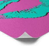 Colorful Kissing Lips ポスター (角)