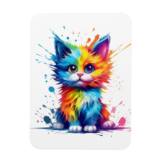 Colorful Kitten マグネット (縦)