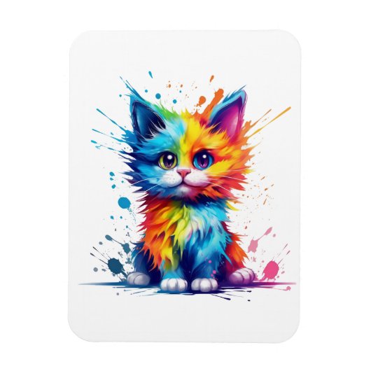 Colorful Kitten マグネット (縦)
