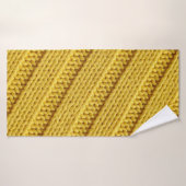 Colorful knitted textile texture. Yellow. バスタオル (バスタオル)