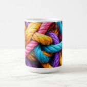 Colorful Knotted Rope Pattern – Vibrant  Tshirt コーヒーマグカップ (中央)