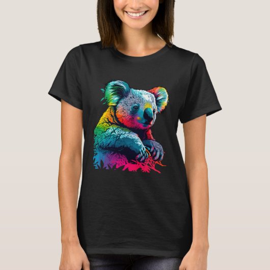 Colorful Koala Bear Cute Tシャツ (正面)