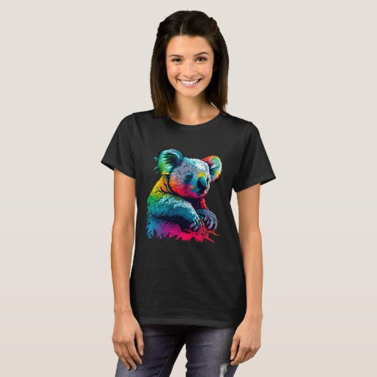 Colorful Koala Bear Cute Tシャツ (正面フル)