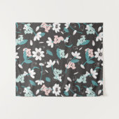 Colorful Koala Pattern Cute Animal and Floral タペストリー (正面(横))