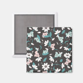 Colorful Koala Pattern Cute Animal and Floral マグネット (正面/裏面)