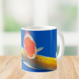 Colorful Koi in Blue Pool コーヒーマグカップ