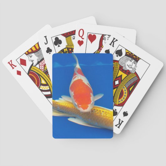 Colorful Koi in Blue Pool トランプ (裏面)